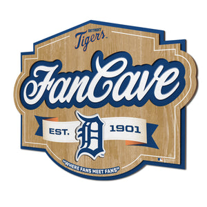 Detroit Tigers 3D Fan Cave Wood Sign