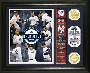 Derek Jeter New York Yankees 2020 HOF Induction Banner Bronze Coin Photo Mint