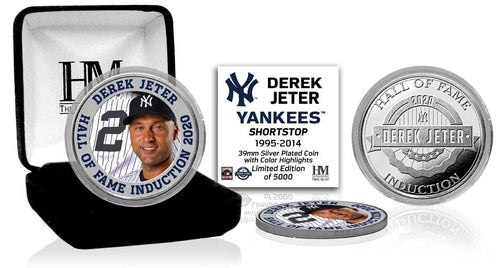 Derek Jeter New York Yankees 2020 HOF Color Silver Coin