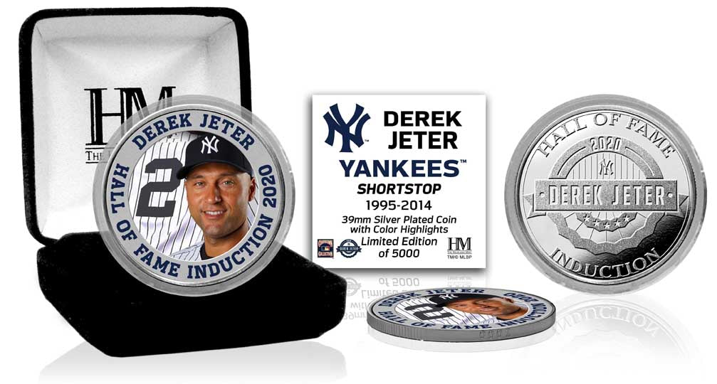 Derek Jeter New York Yankees 2020 HOF Color Silver Coin