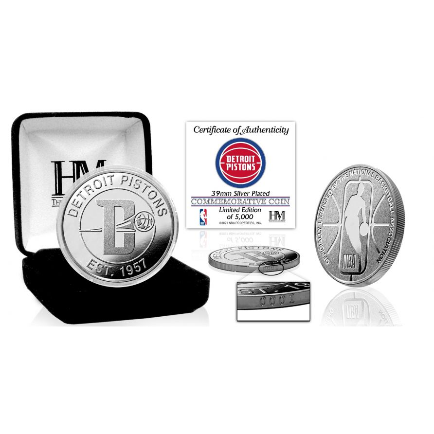 Detroit Pistons Silver Mint Coin