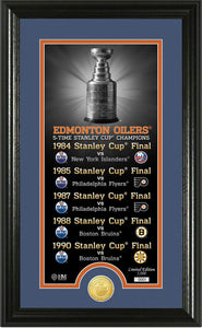 Edmonton Oilers Legacy Supreme Bronze Coin Panoramic Photo Mint