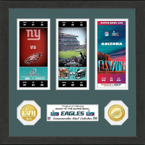 Philadelphia Eagles Road To Super Bowl LVII Commemorative Ticket Photo Mint