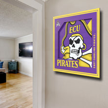 East Carolina Pirates 3D Logo Series Wall Art - 12"x12"