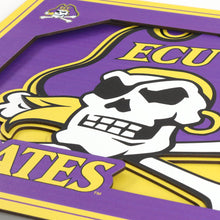 East Carolina Pirates 3D Logo Series Wall Art - 12"x12"