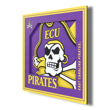 East Carolina Pirates 3D Logo Series Wall Art - 12"x12"