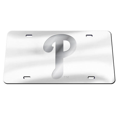Philadelphia Phillies Frosted Chrome Acrylic License Plate