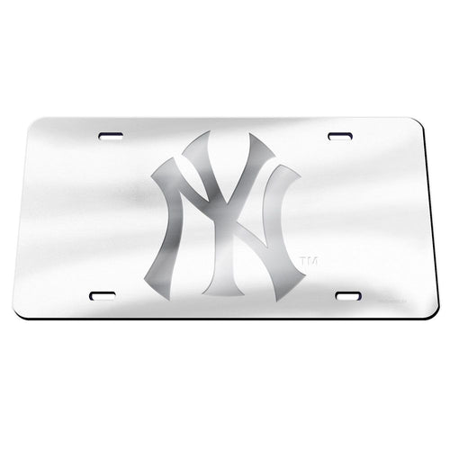 New York Yankees Frosted Chrome Acrylic License Plate