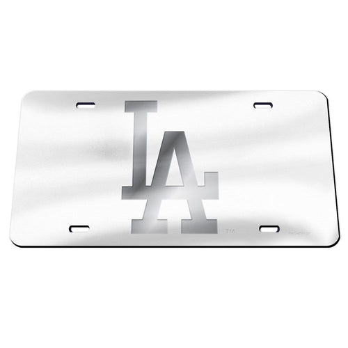 Los Angeles Dodgers Frosted Chrome Acrylic License Plate