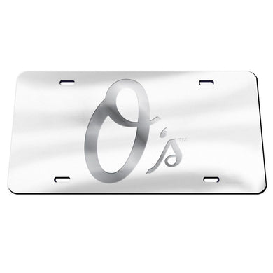 Baltimore Orioles Frosted Chrome Acrylic License Plate
