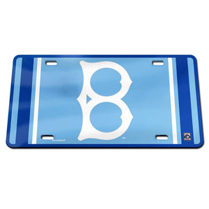 Brooklyn Dodgers Retro Logo Chrome Acrylic License Plate