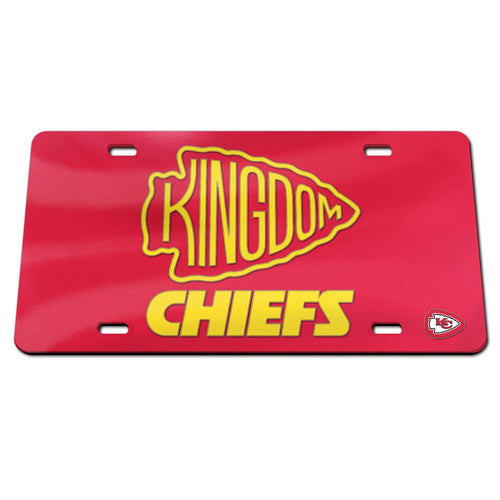 Kansas City Chiefs Chiefs Kingdom Acrylic License Plate