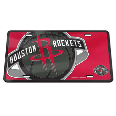 Houston Rockets Mega Logo Acrylic License Plate