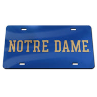 Notre Dame Fighting Irish Wordmark Acrylic License Plate