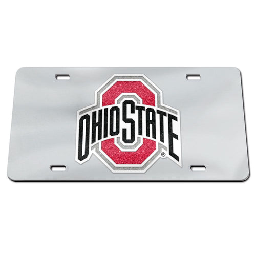 Ohio State Buckeyes Bling Chrome Acrylic License Plate