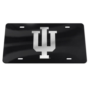 Indiana Hoosiers Black Chrome Acrylic License Plate