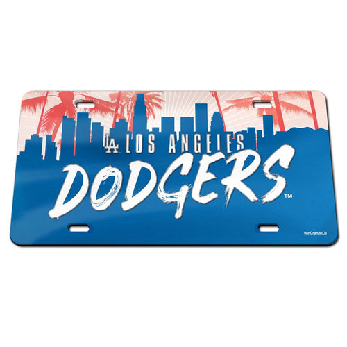 Los Angeles Dodgers City Chrome Acrylic License Plate