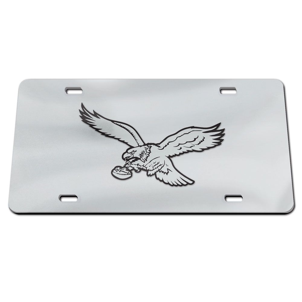 Philadelphia Eagles Silver Acrylic License Plate