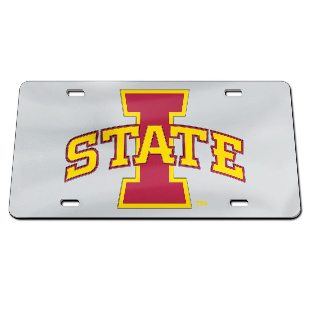 Iowa State Cyclones Chrome Acrylic License Plate