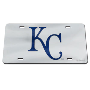 Kansas City Royals Chrome Acrylic License Plate KC