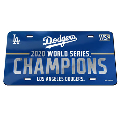 Los Angeles Dodgers 2020 World Series Champions Acrylic License Plate