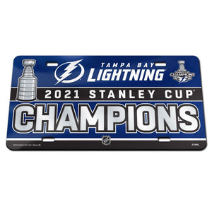 Tampa Bay Lighting 2021 Stanley Cup Champions Acrylic License Plate