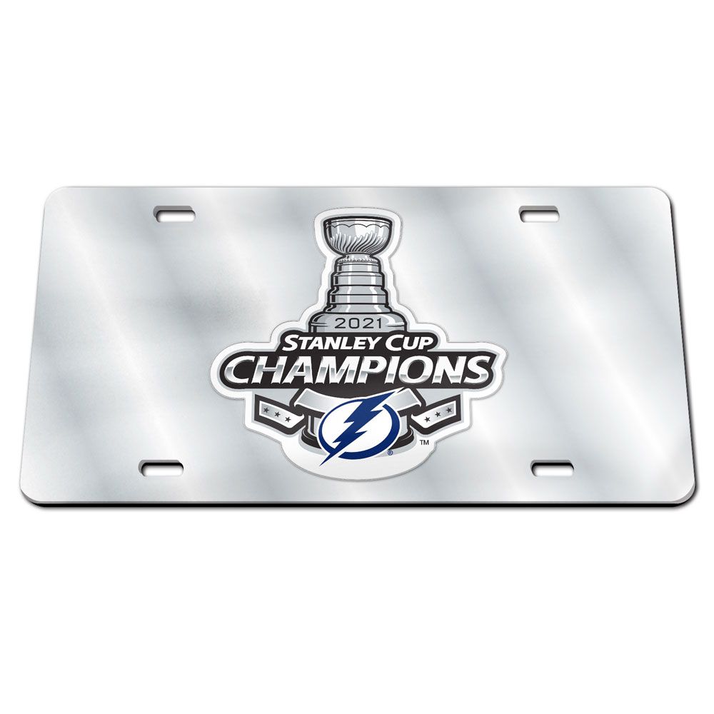 Tampa Bay Lighting 2021 Stanley Cup Champions Chrome Acrylic License Plate