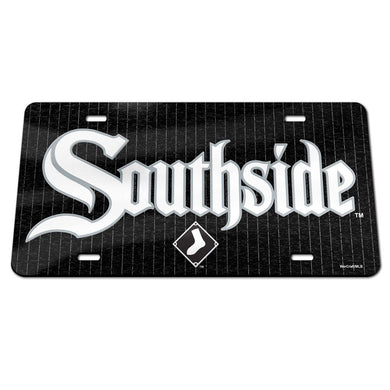 Chicago White Sox Black Chrome Acrylic License Plate Southside