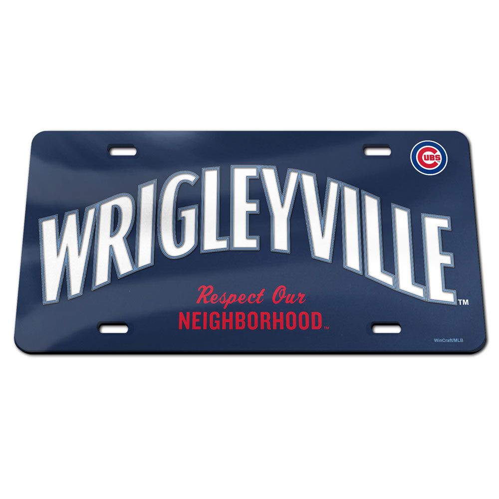 Chicago Cubs Acrylic License Plate Wrigleyville – Sports Fanz