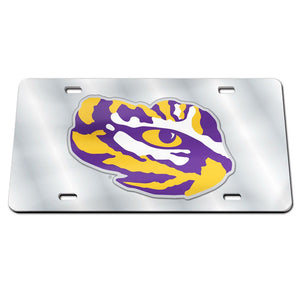 LSU Tigers Chrome Acrylic Tigers Eye License Plate