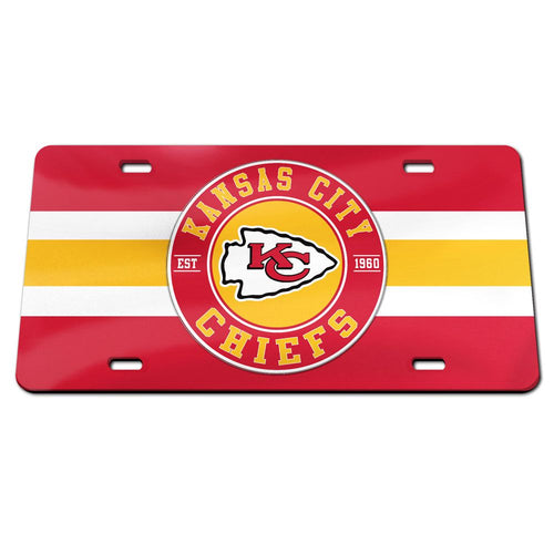 Kansas City Chiefs Established Date Acrylic License Plate