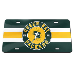 Green Bay Packers Throwback Logo Acrylic License Plate