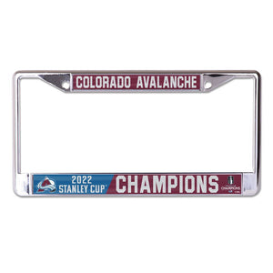 Colorado Avalanche 2022 Stanley Cup Champions Metal Laser-Cut Logo License Plate Frame
