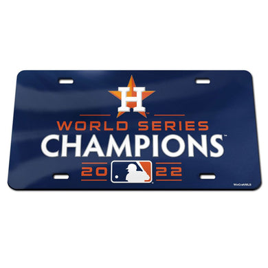 Houston Astros 2022 World Series Champions Acrylic License Plate