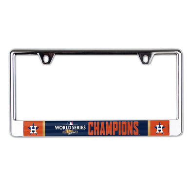Houston Astros 2022 World Series Champions Metal Laser Cut License Plate Frame