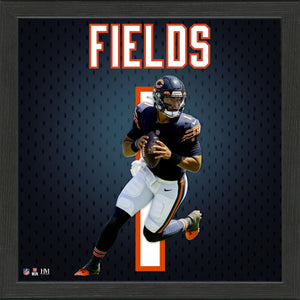 Justin Fields Chicago Bears Impact Jersey Frame