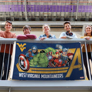West Virginia Mountaineers Avengers Deluxe Flag - 3'x5'