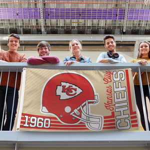 NFL Kansas City Chiefs 28x40 Retro Banner Flag