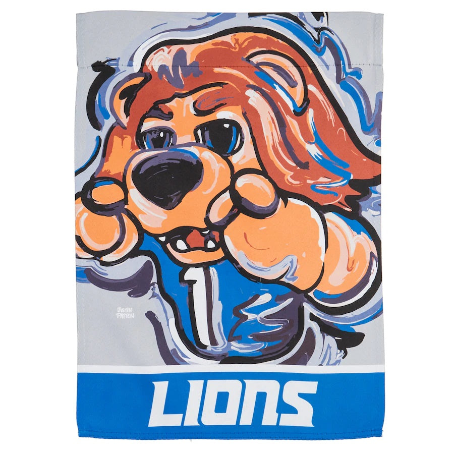 Detroit Lions Mascot House Flag