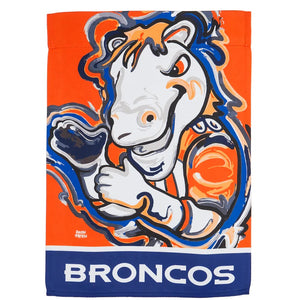 Denver Broncos Mascot House Flag