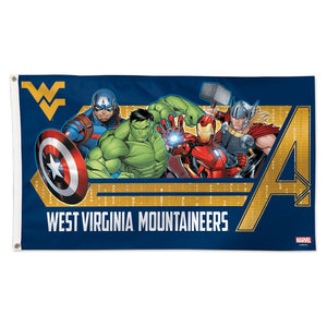 West Virginia Mountaineers Avengers Deluxe Flag - 3'x5'