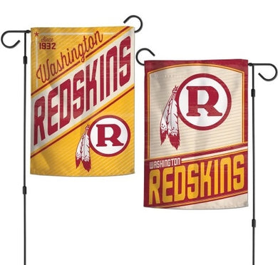 Washington Redskins Double Sided Retro Logo Garden Flag - 12