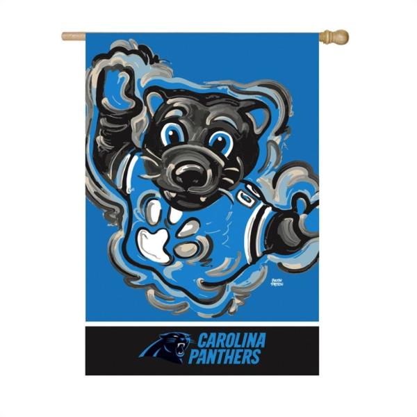 Carolina Panthers Mascot House Flag