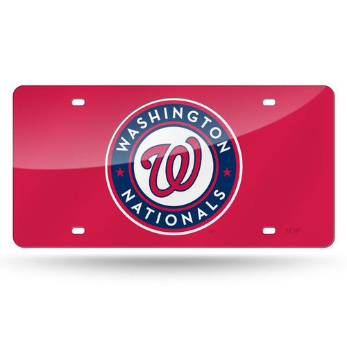 Washington Nationals Red Chrome Laser Tag License Plate