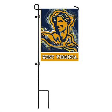 West Virginia Mountaineers Justin Pattern 2 Sided Garden Flag