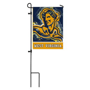 West Virginia Mountaineers Justin Pattern 2 Sided Garden Flag