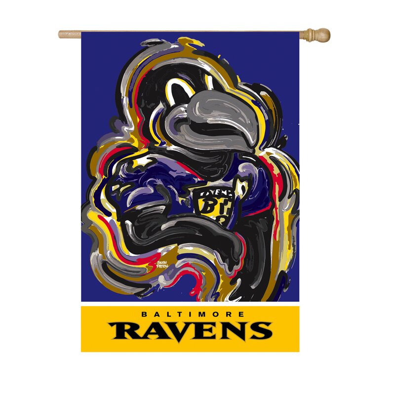 Baltimore Ravens Mascot House Flag