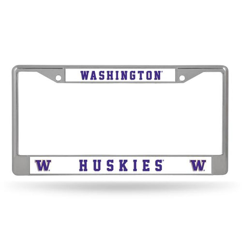 Washington Huskies Chrome License Plate Frame