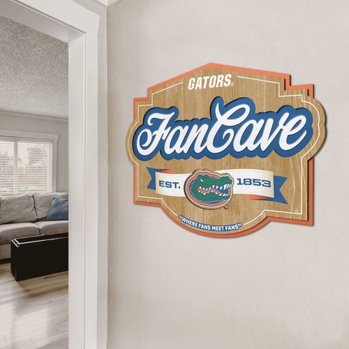 Florida Gators 3D Fan Cave Wood Sign