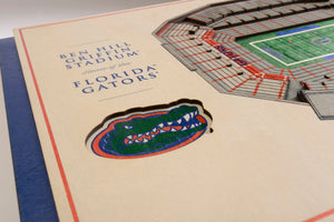 Florida Gators Football 5 Layer 3D Stadiumview Wall Art